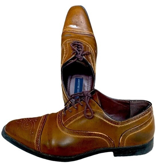 Giorgio Brutini Men\'s Lace Up Brown Leather Oxford Dress Shoes Size 10 M main image 10